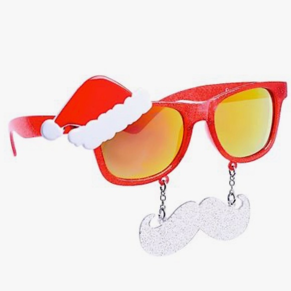 1 PC Holiday Christmas Party Fun Santa Ho Ho Ho Licensed Sunglass Sun-Stach - Picture 4 of 7